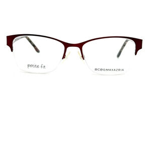 BCBG Maxazria Cat‎ Eye Half Frame Eyeglasses Irina Wine 49 16 125 H20777